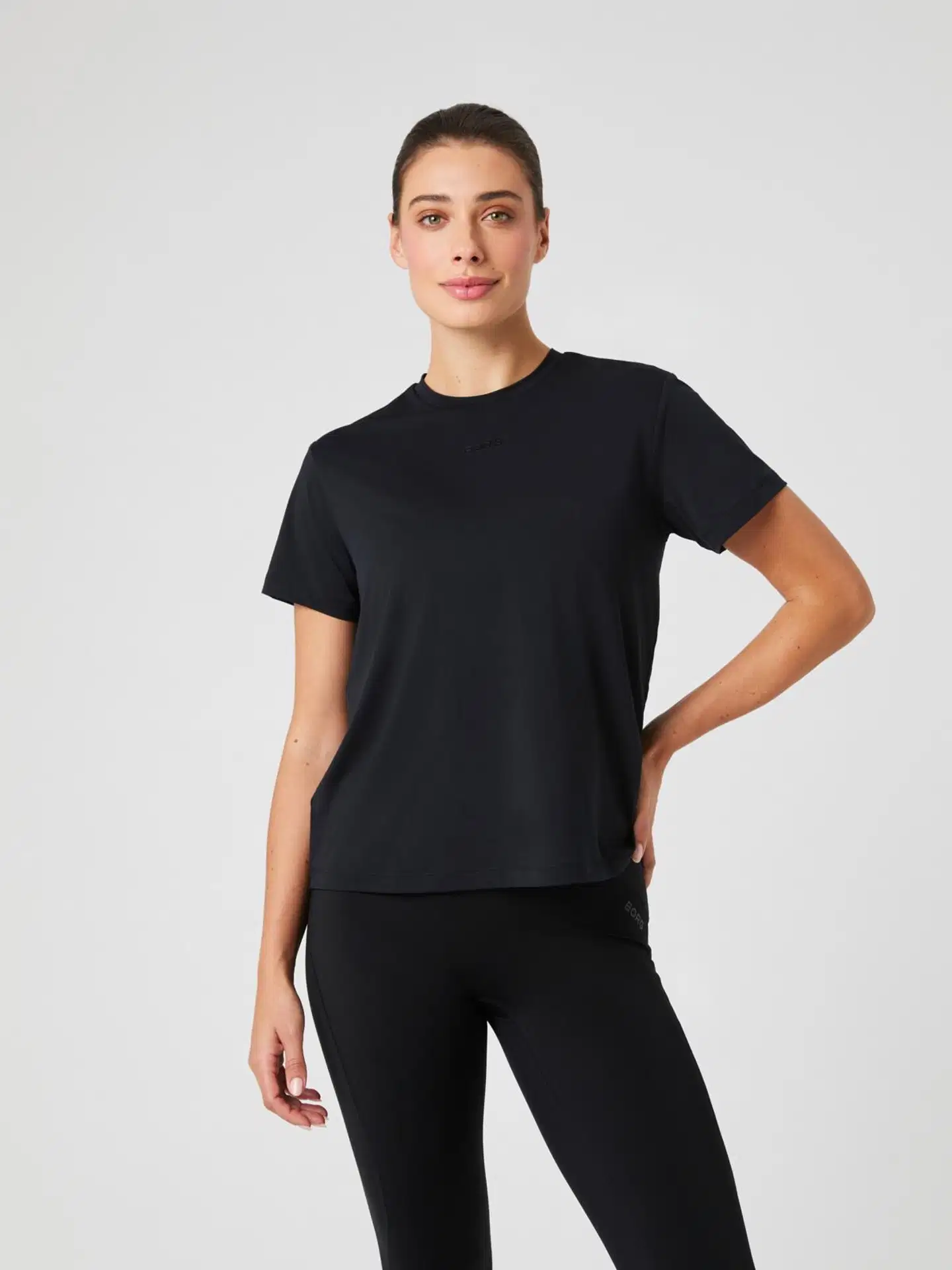 Björn Borg naisten lyhythihainen treenipaita Borg Sports 10004808 - BLACK BEAUTY - 1