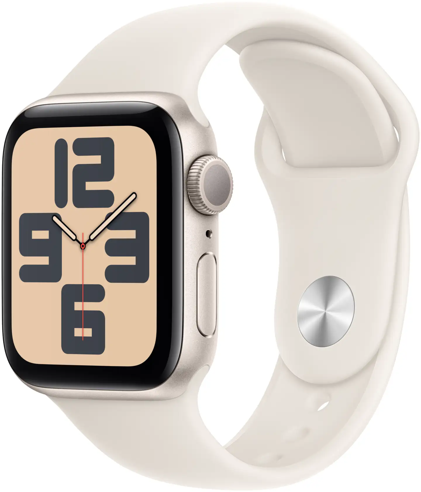 Apple Watch SE GPS 40mm valkoinen alumiinikotelo, valkoinen Sport ranneke - M/L - MXEG3QN/A - 2