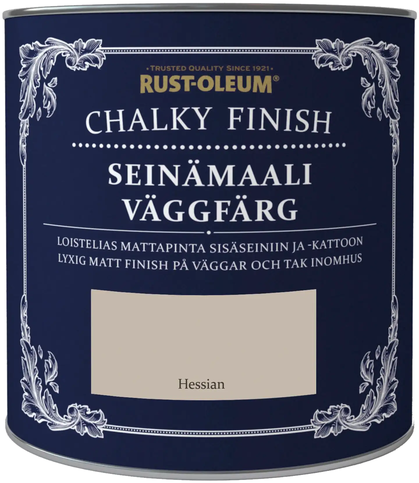 Rust-Oleum Chalky Finish 2,5l seinämaali vesiohenteinen runsaspigmenttinen harmaa - 1