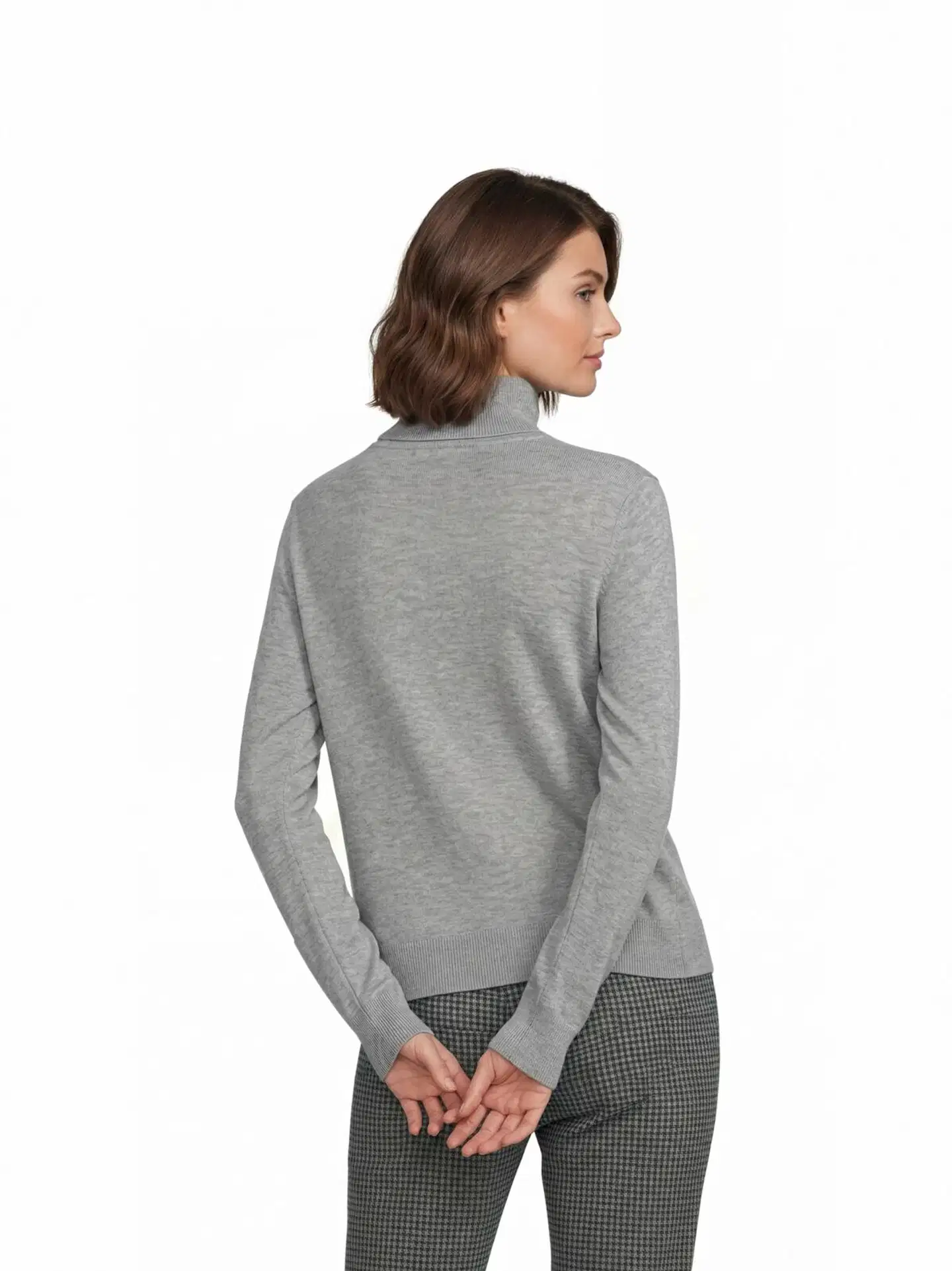 London Fog naisten merinovillapoolo 213L264005 - light grey - 3