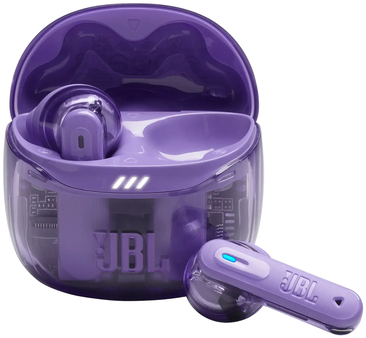 JBL Bluetooth vastamelunappikuulokkeet Tune Flex 2 läpinäkyvä violetti - 1