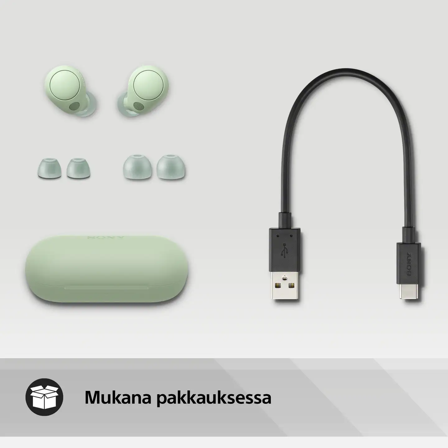 Sony langattomat vastamelunappikuulokkeet WF-C700NG vihreä - 11