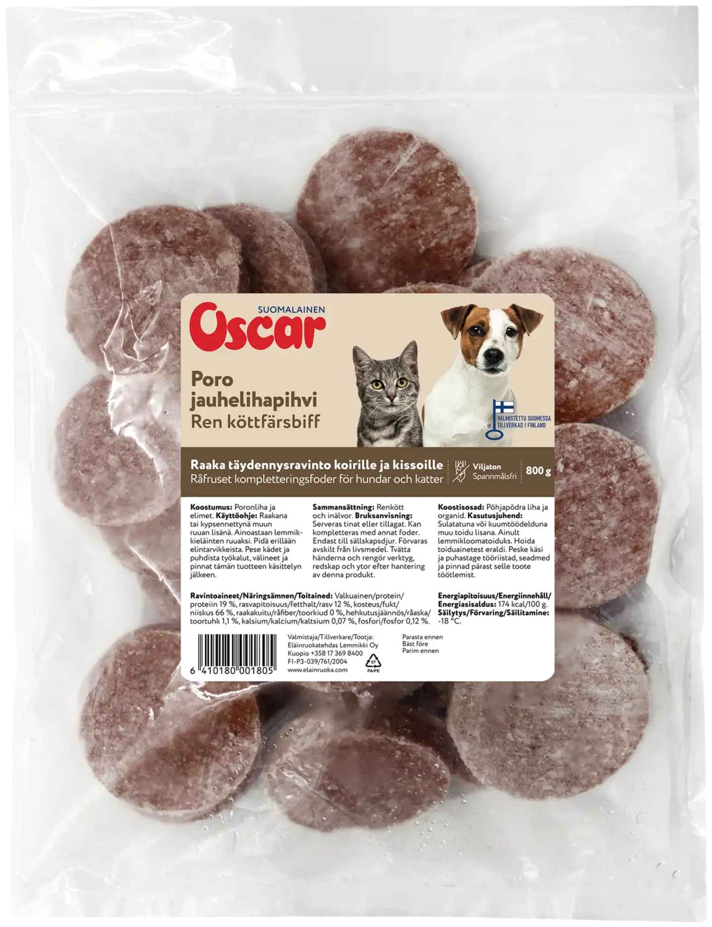 Oscar Poro jauhelihapihvi 800 g