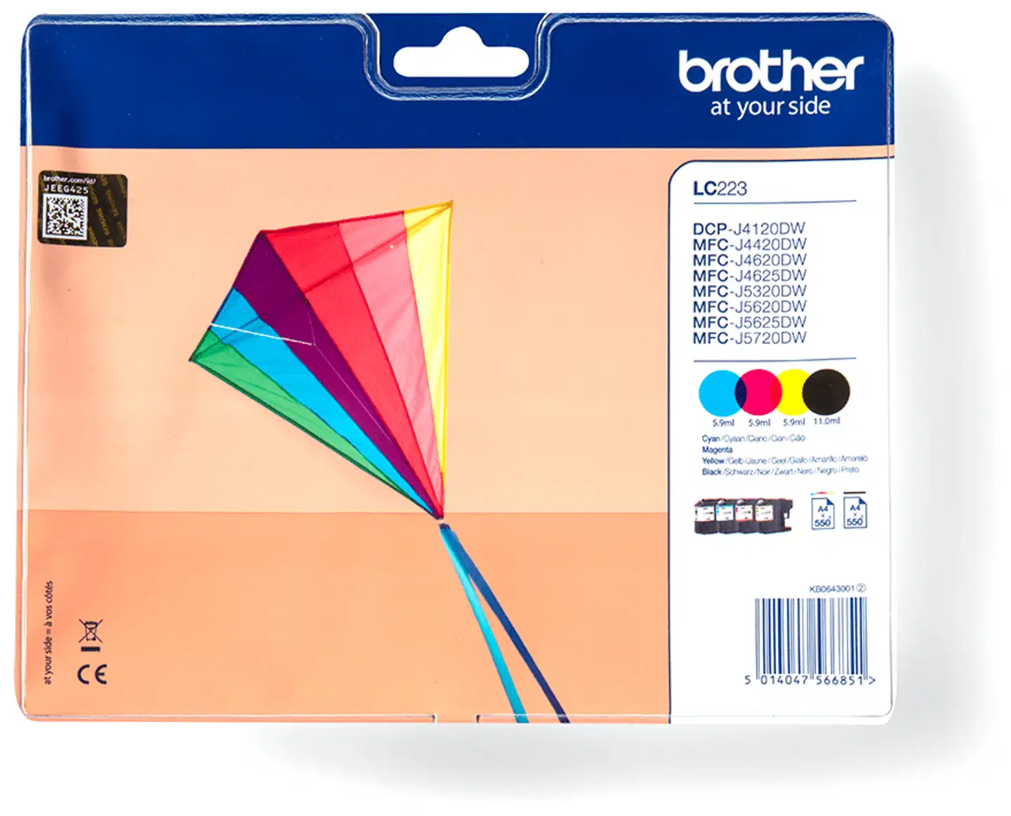 Brother mustepatruuna LC-223 BK/C/M/Y - 1