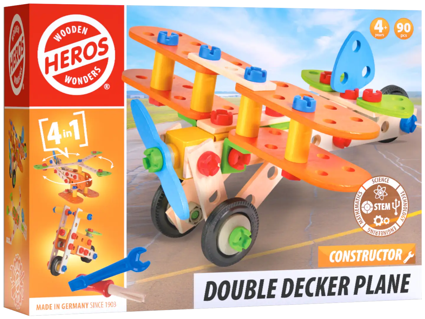 Heros rakennussarja Constructor Lentokone 90 osaa - 1