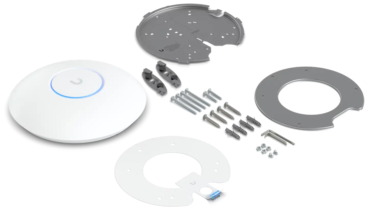Ubiquiti kattoon asennettava WiFi 7 -tukiasema 6 GHz -tuella ja 2.5 GbE uplink U7-Pro - 8