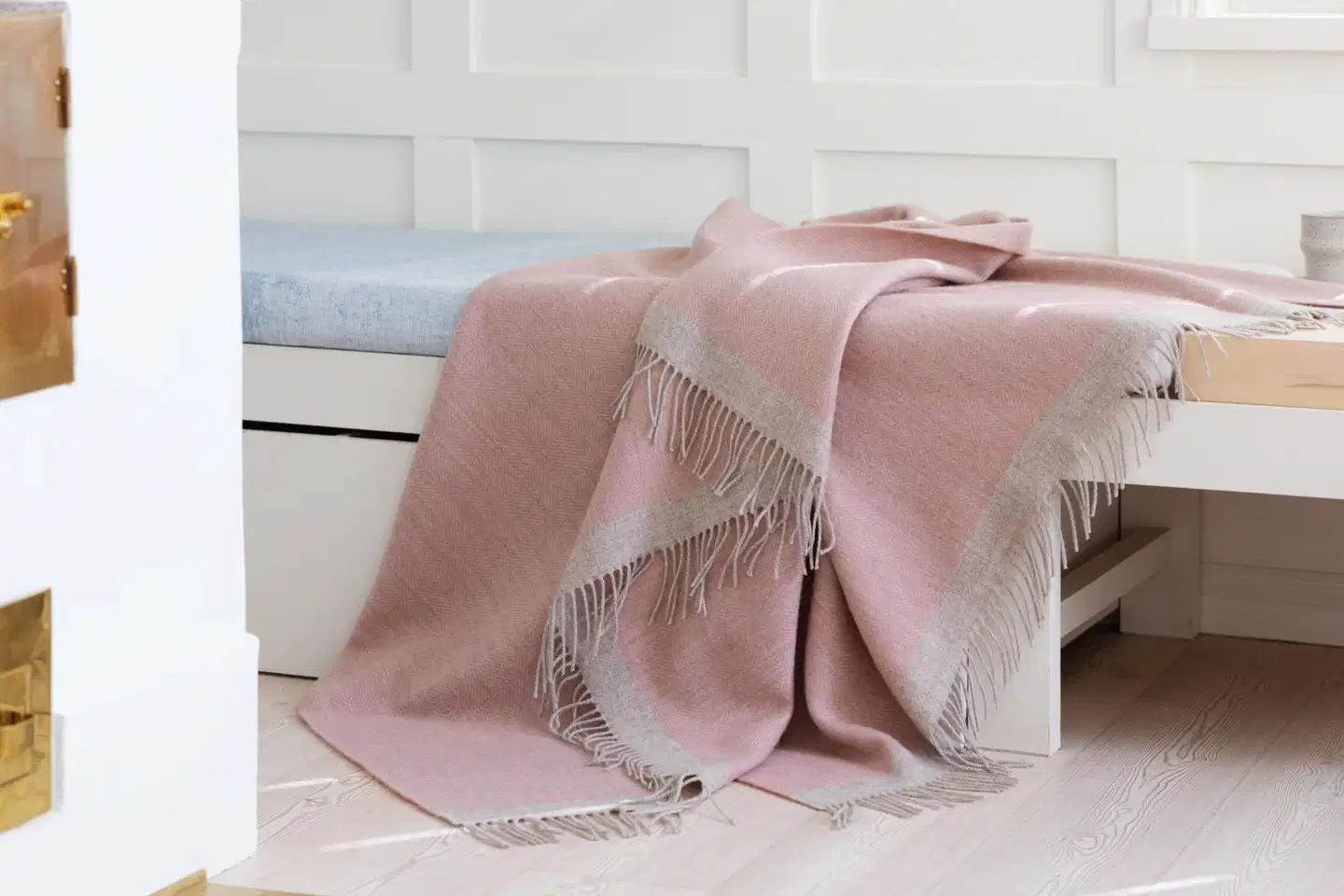 Lapuan Kankurit huopa Rauha 130x180cm+haps. roosa-beige - 3