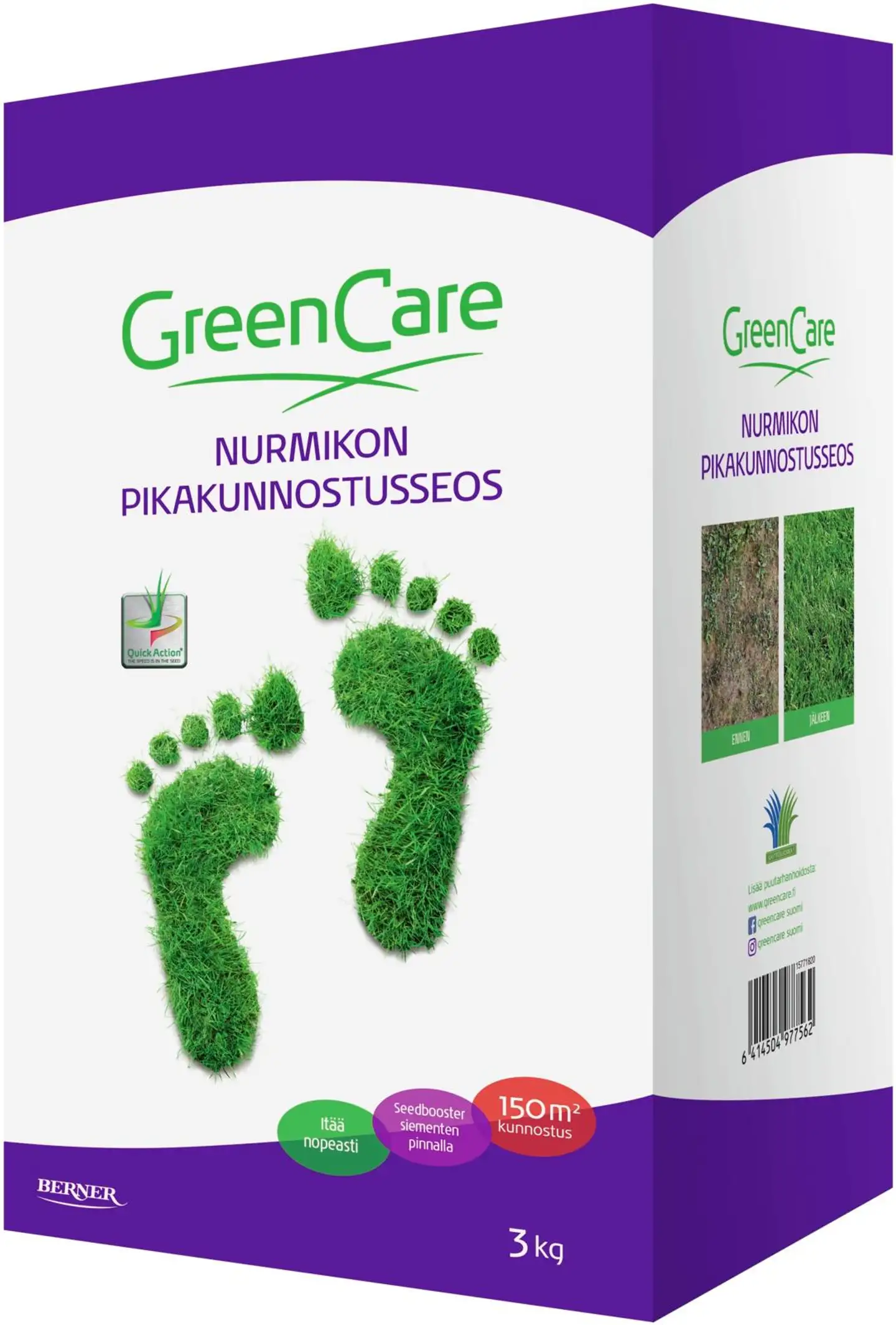 GreenCare nurmikon pikakunnostusseos 3 kg