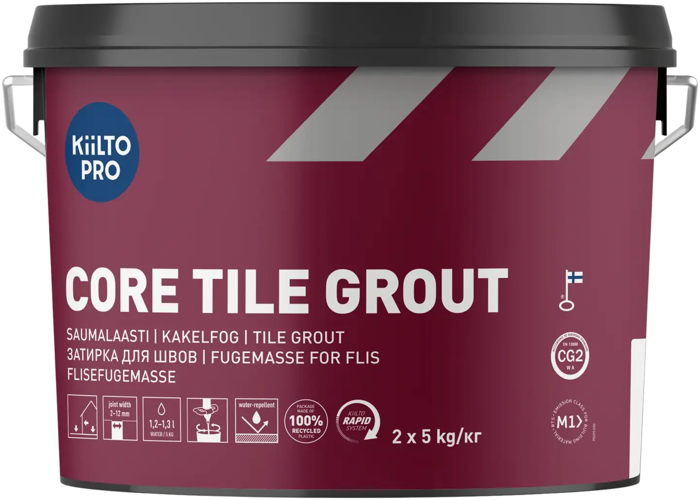 Kiilto Pro Core Tile grout saumalaasti410 traffic white  10 kg