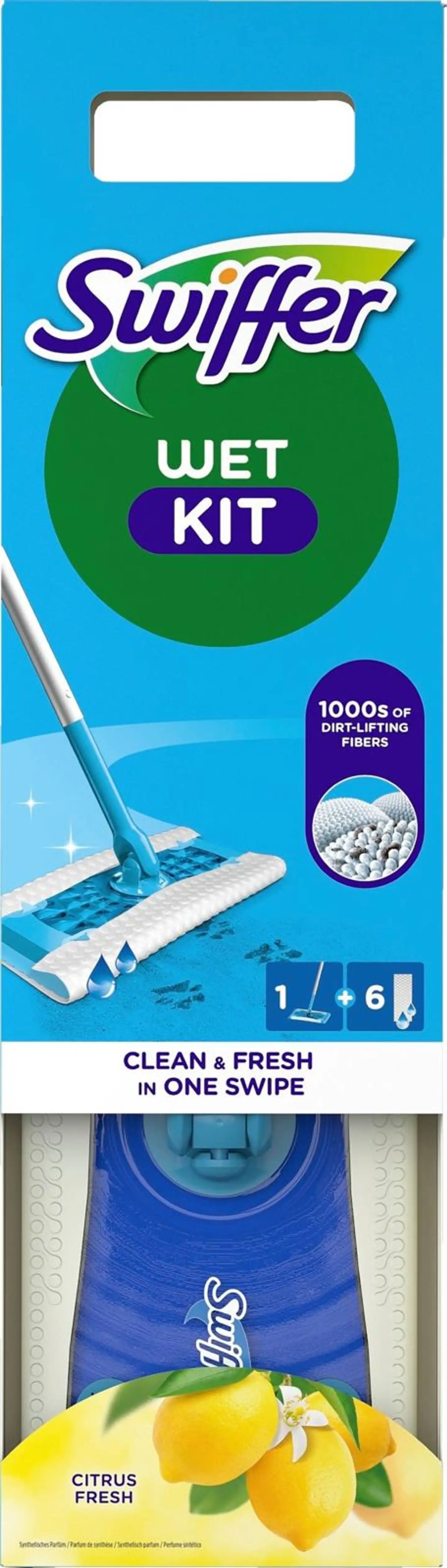 Swiffer Kit Floor kahva 1 (+6wet)