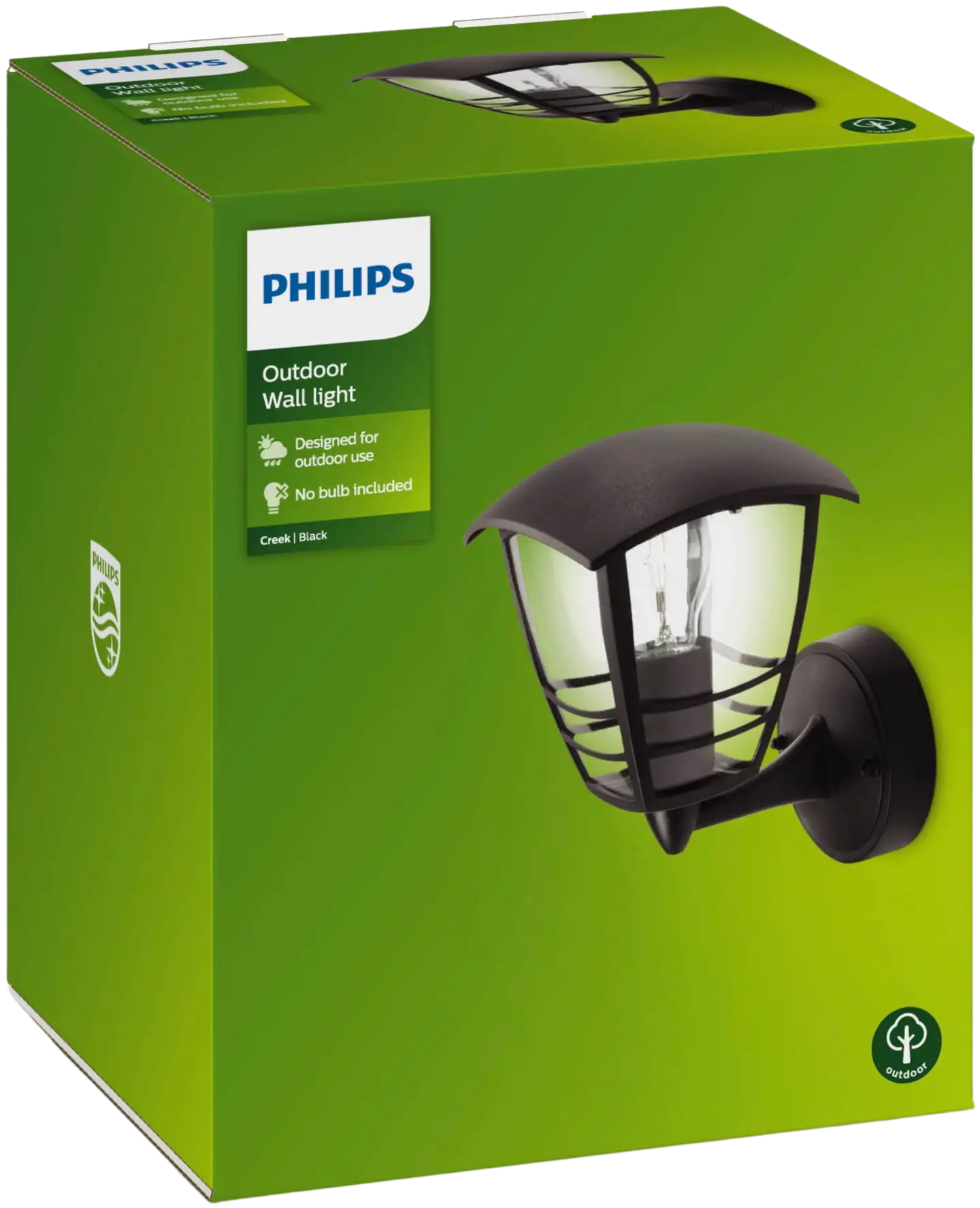 Philips ulkoseinävalaisin Creek musta 60W 230V - 2