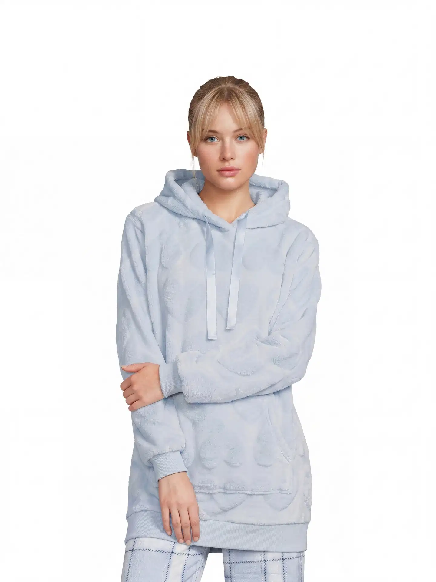 Actuelle naisten fleecetunika 212A382638 - LT blue - 1