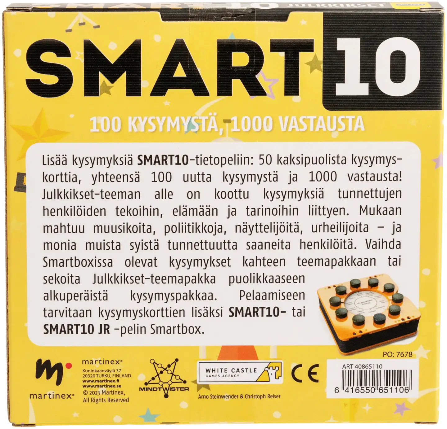 Peliko Smart10 tietopeli kysymykset julkkikset - 3