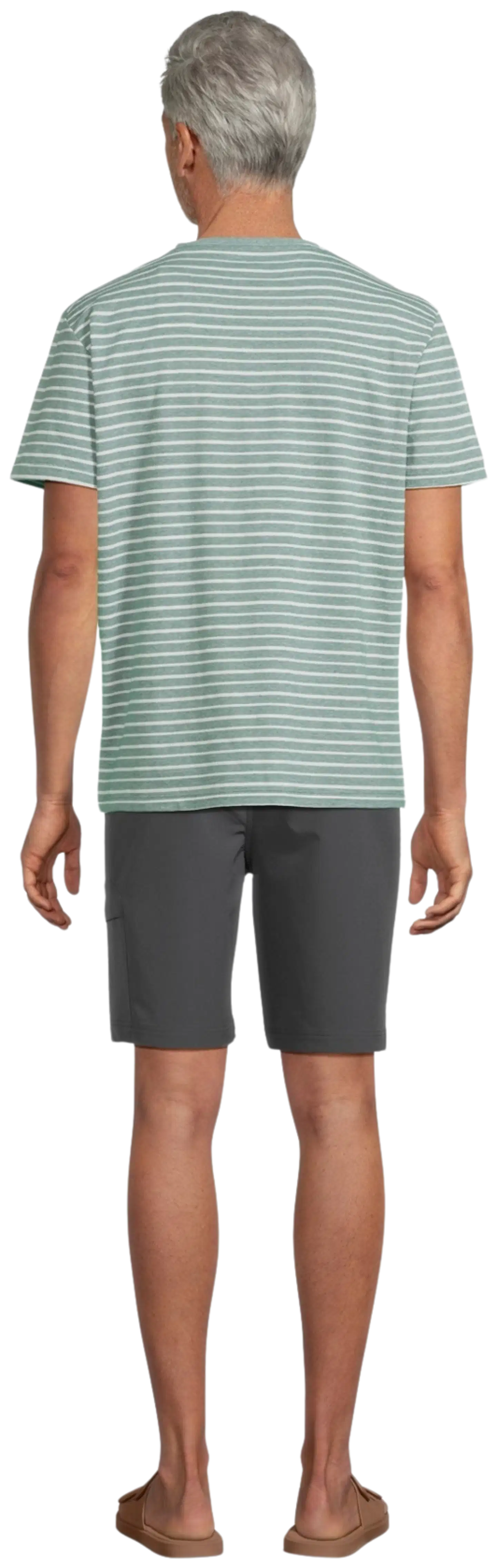 TEX miesten raidallinen t-paita I275381 - Green - 3