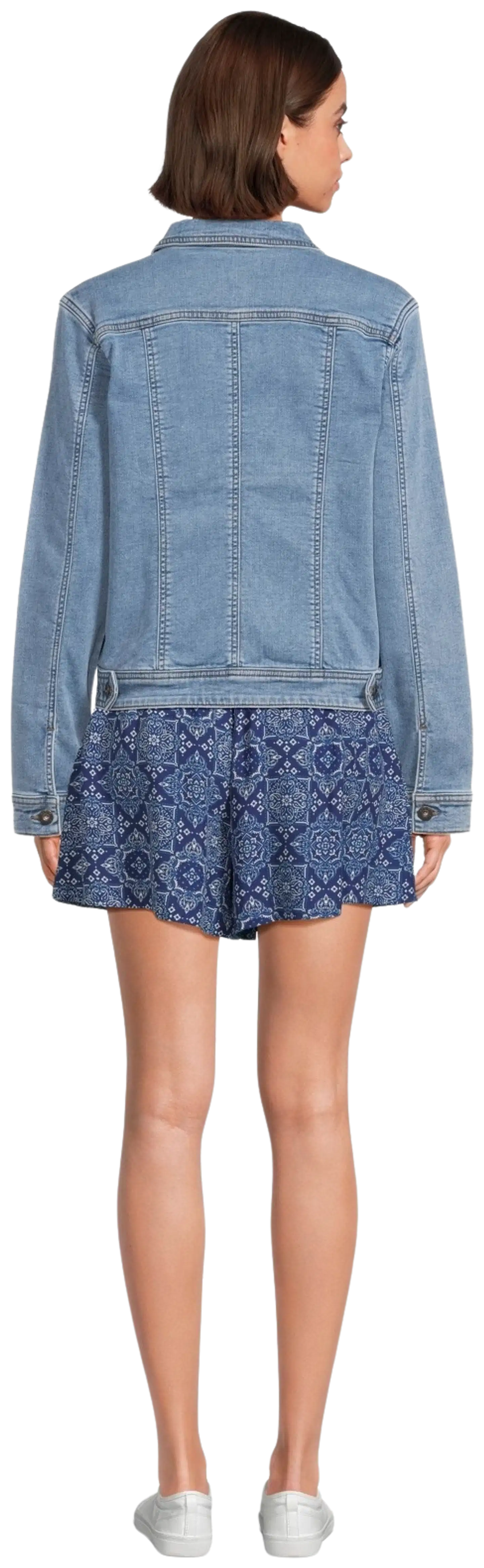 TEX naisten kuviolliset kangasshortsit I283353 - NAVY 2 - 3
