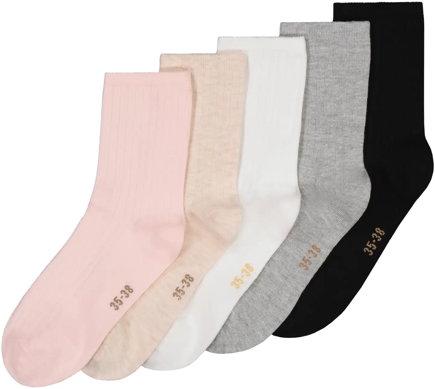 House naisten nilkkasukat 214HNO2501 5-pack - Pink combo