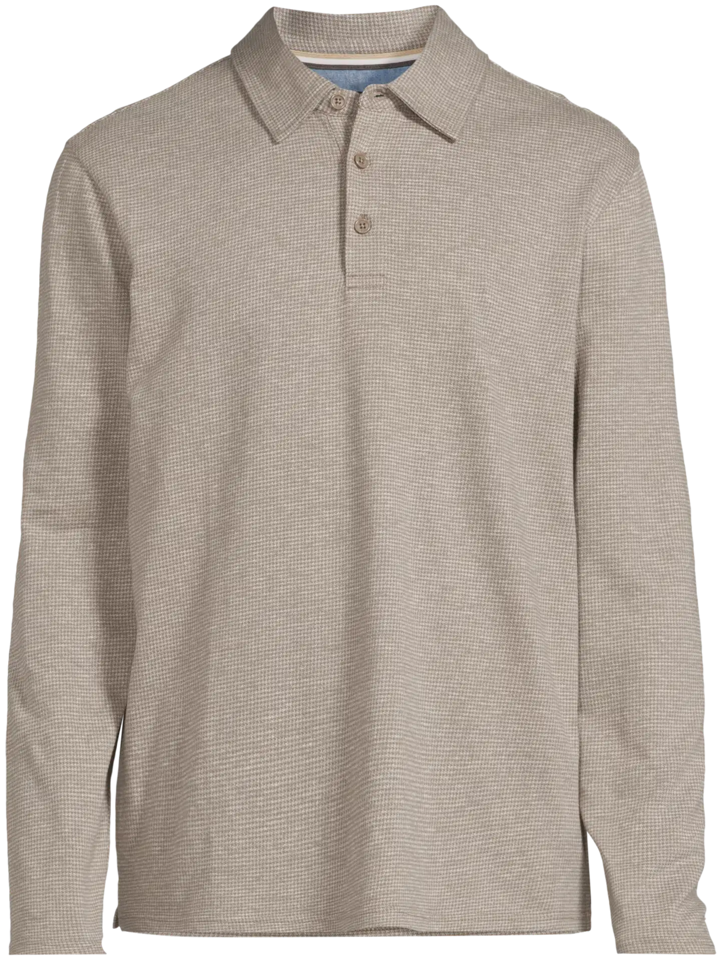 London Fog miesten pitkähihainen jacquard jersey -pikeepaita 194L292607 - Beige - 2