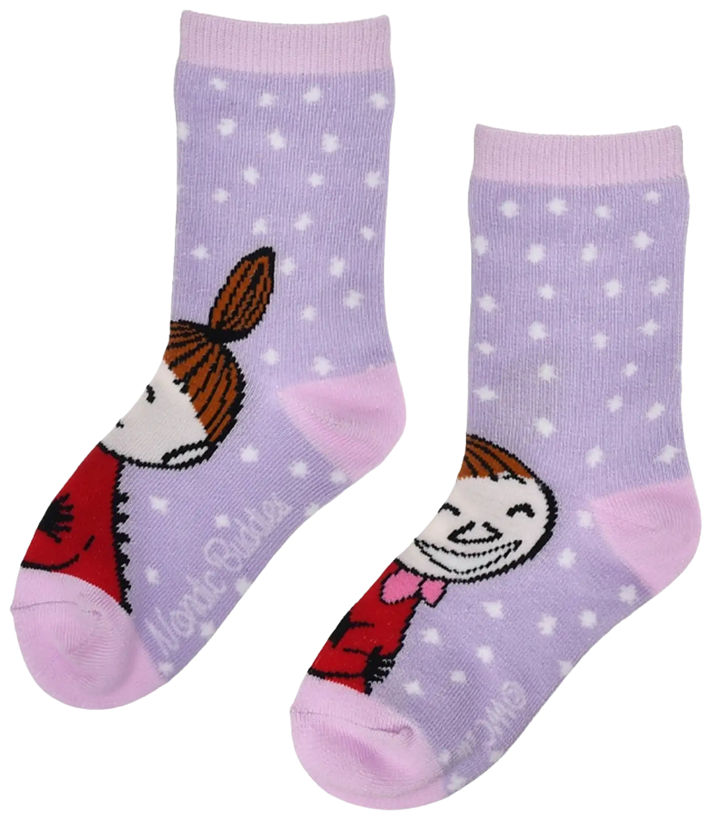 Moomin by Nordicbuddies lasten sukat Pikku Myy ja Niiskuneiti 2-pack - Violetti / Turkoos - 2