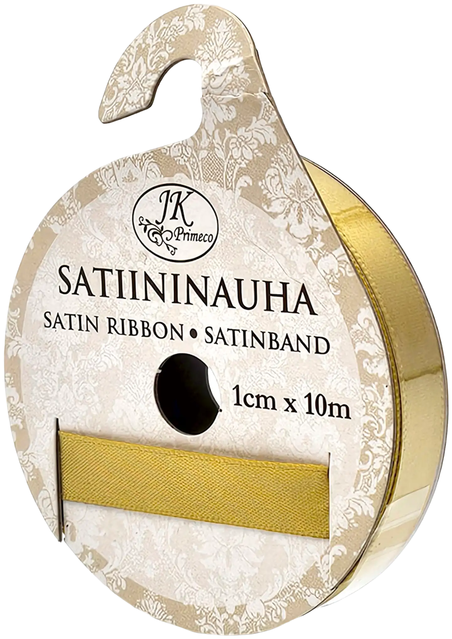J.K. Primeco satiininauha 1cm x 10m kulta