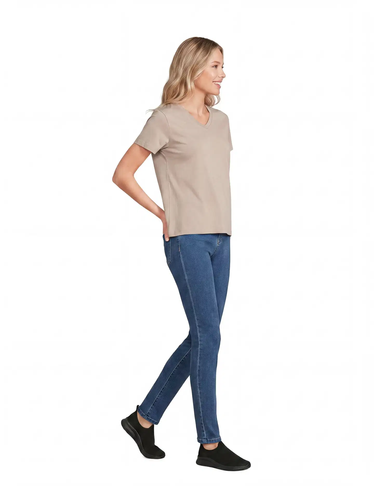 House naisten denimjeggingsit Jeggings - MID BLUE - 4