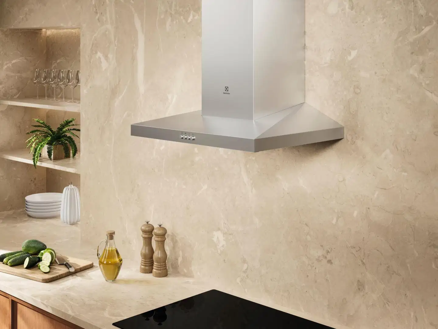 Electrolux seinälle asennettava liesituuletin LFC516X teräs - 5