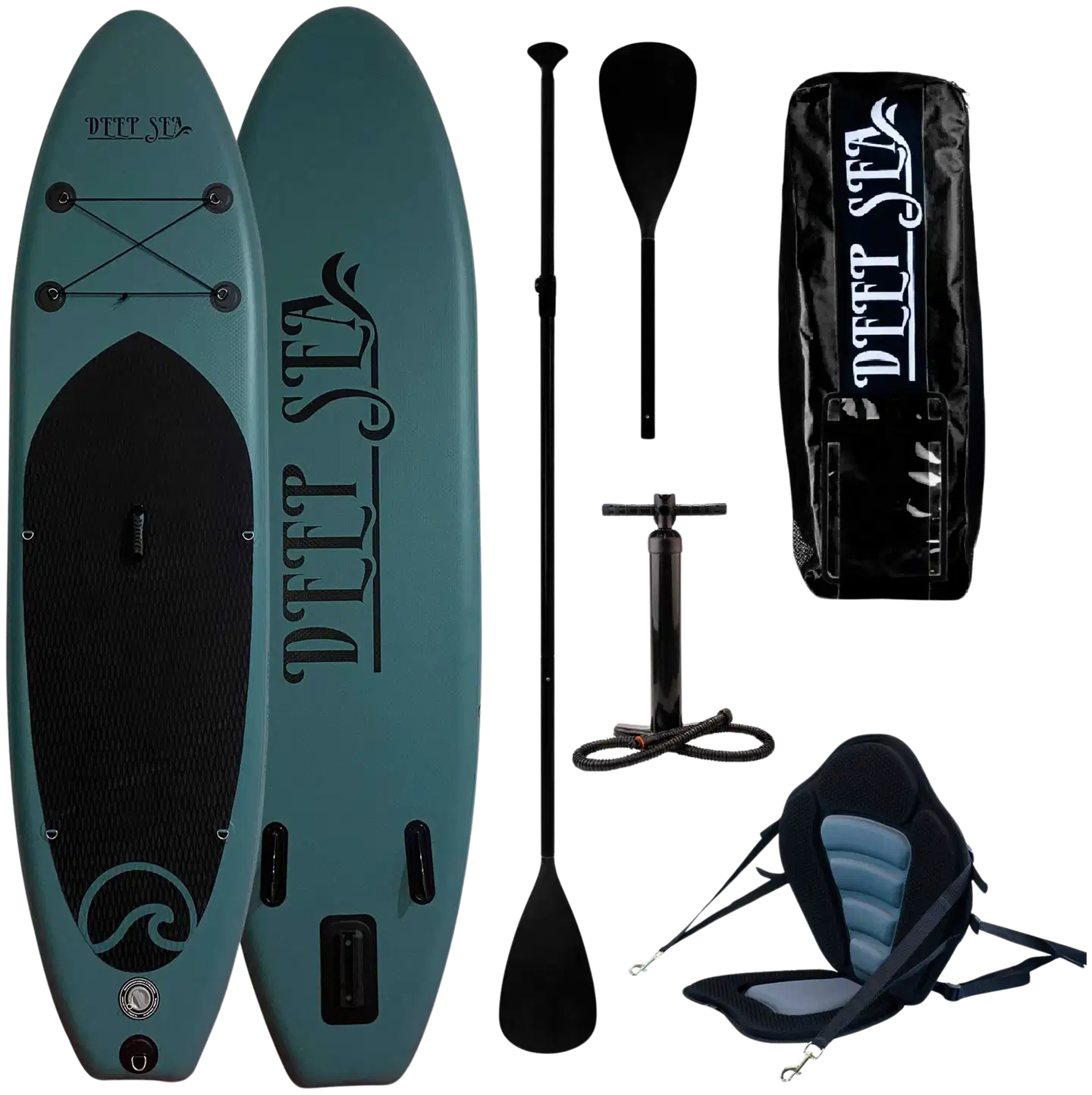 Deep Sea SUP-lautasetti Kayak Pro 300cm, Vihreä - 1