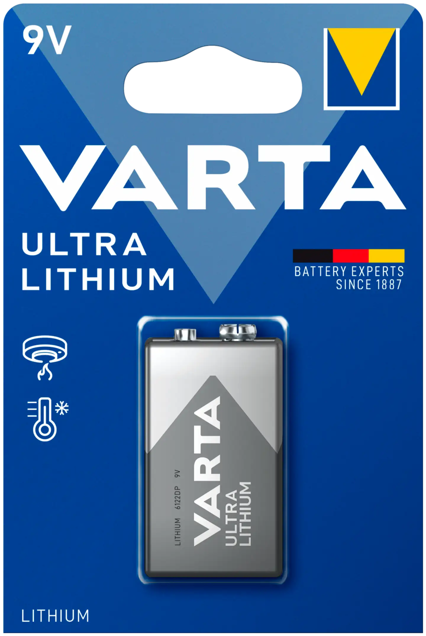 Varta ultra lithium 9v paristo - 1