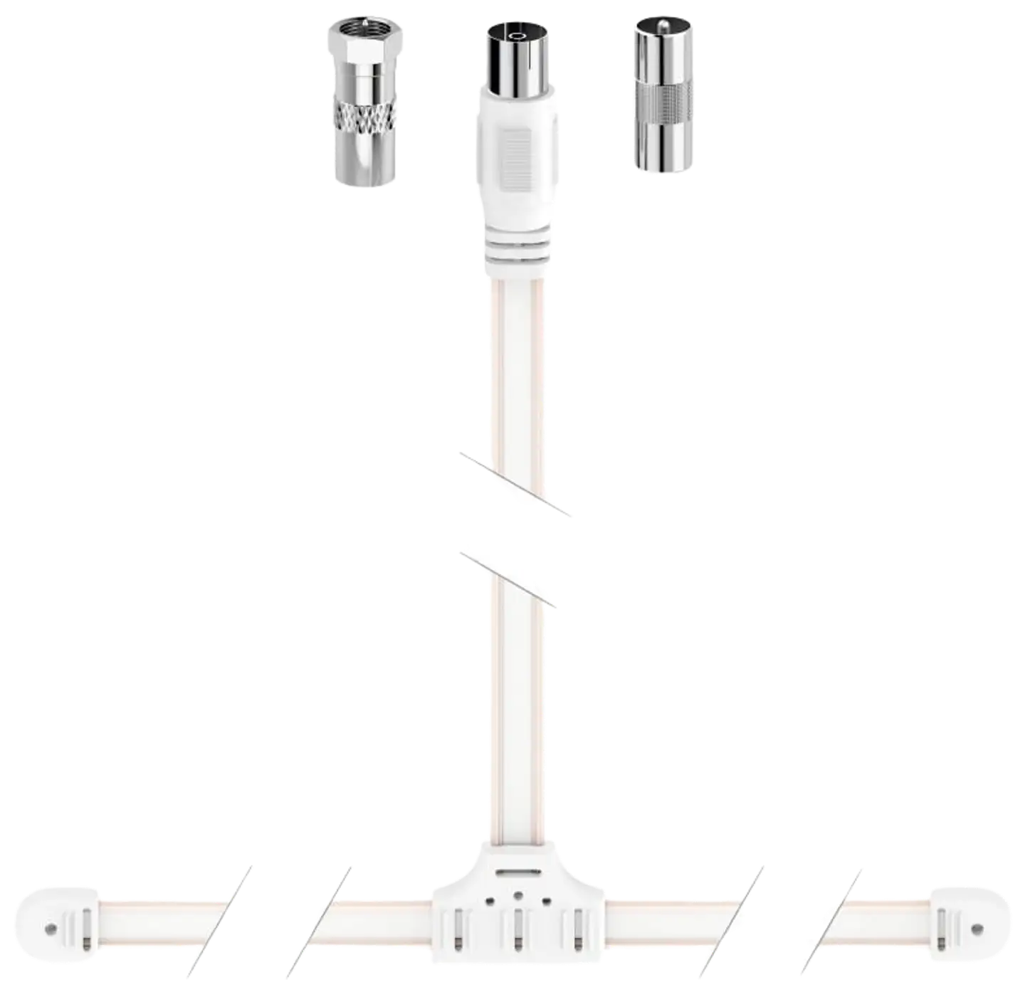 Hama dipoliantenni, FM/DVB-T2 HD/DAB/DAB+, 1.75m - 1