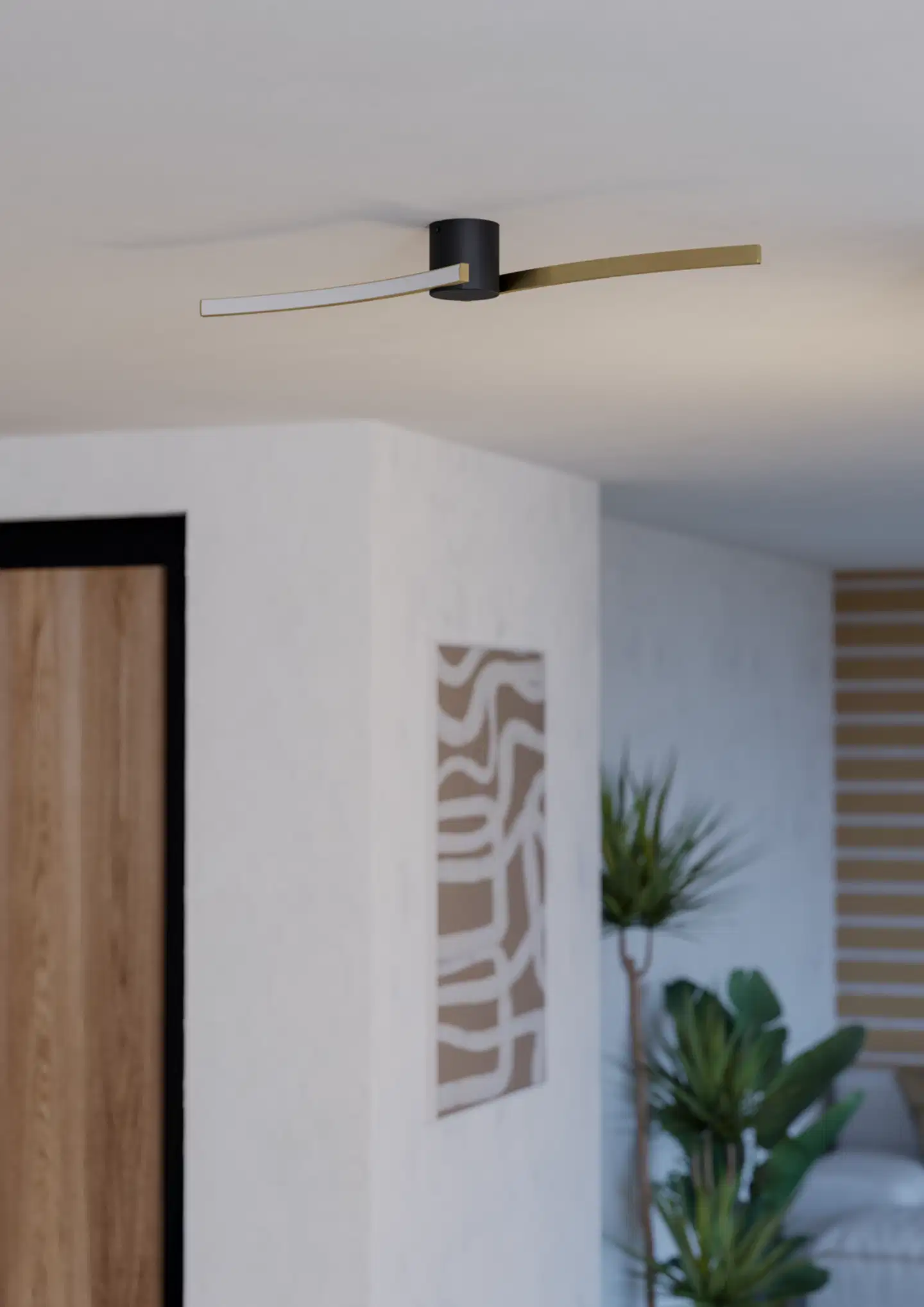 EGLO kattovalaisin Aieta LED 12W musta/messinki - 6