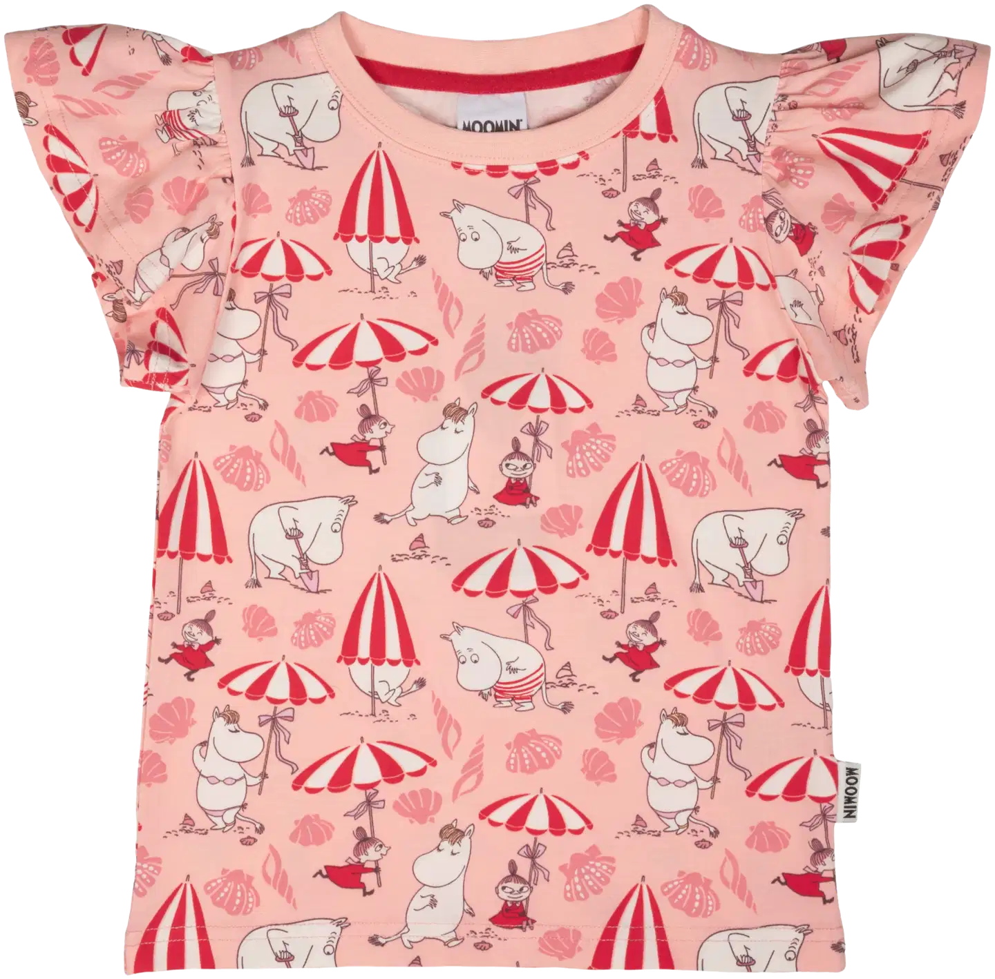 Muumi lasten t-paita Simpukkaranta 591950 - koralli - 1