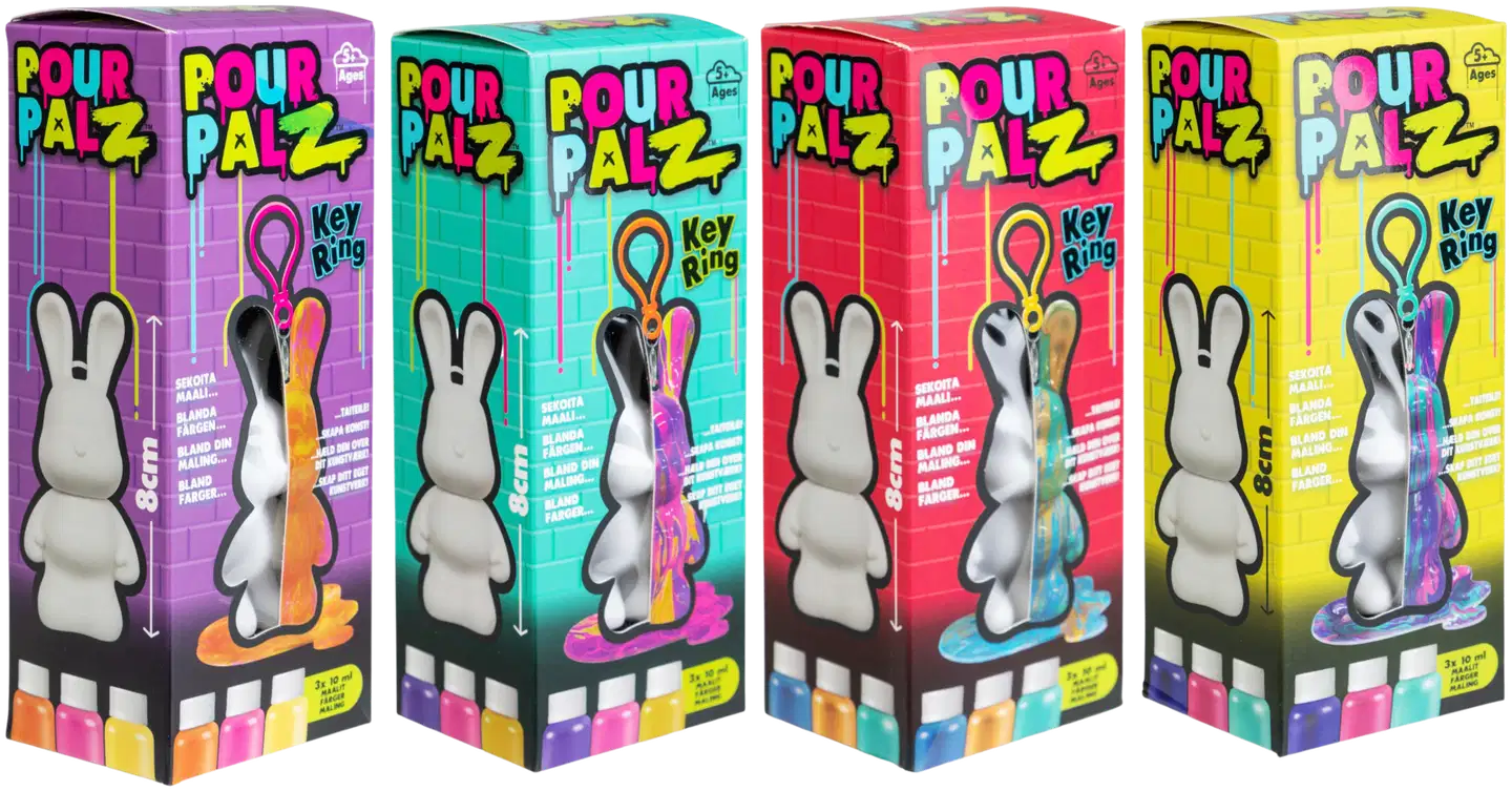 Pour Palz askartelu Bunny mini avaimenperä, erilaisia - 2