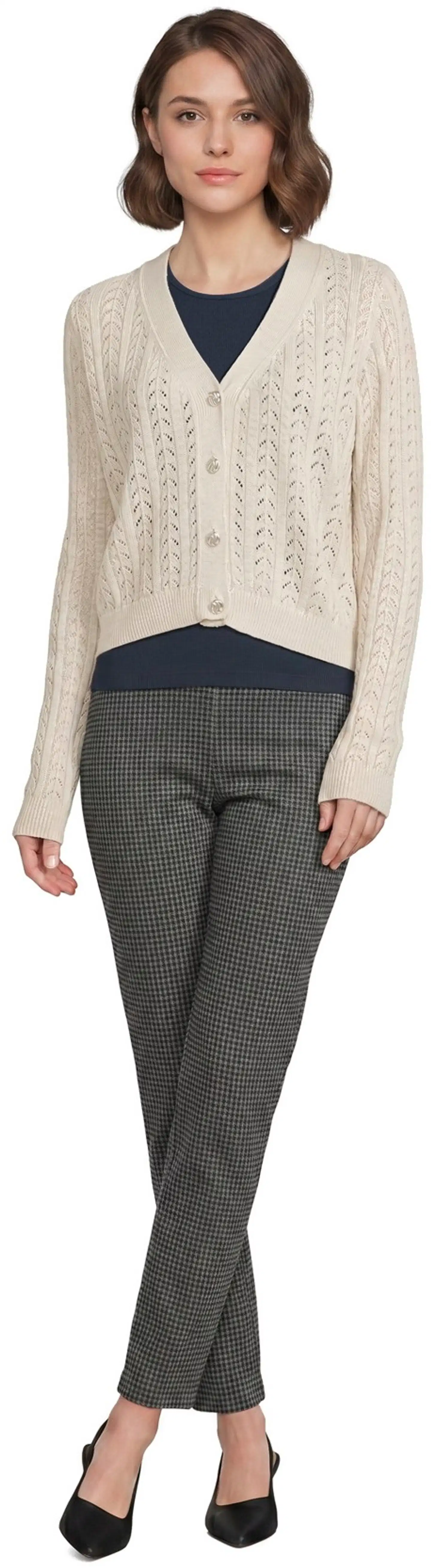 London Fog naisten jacquard-leggingsit 222L263309 - black grey aop - 4