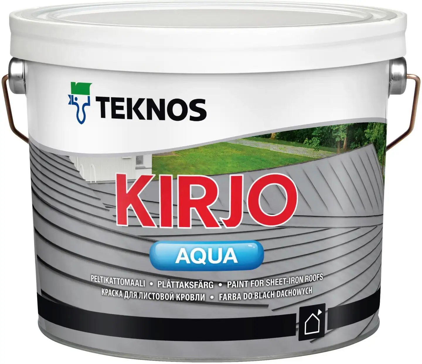 Teknos peltikattomaali Kirjo Aqua 3 l T2514 ruskea himmeä