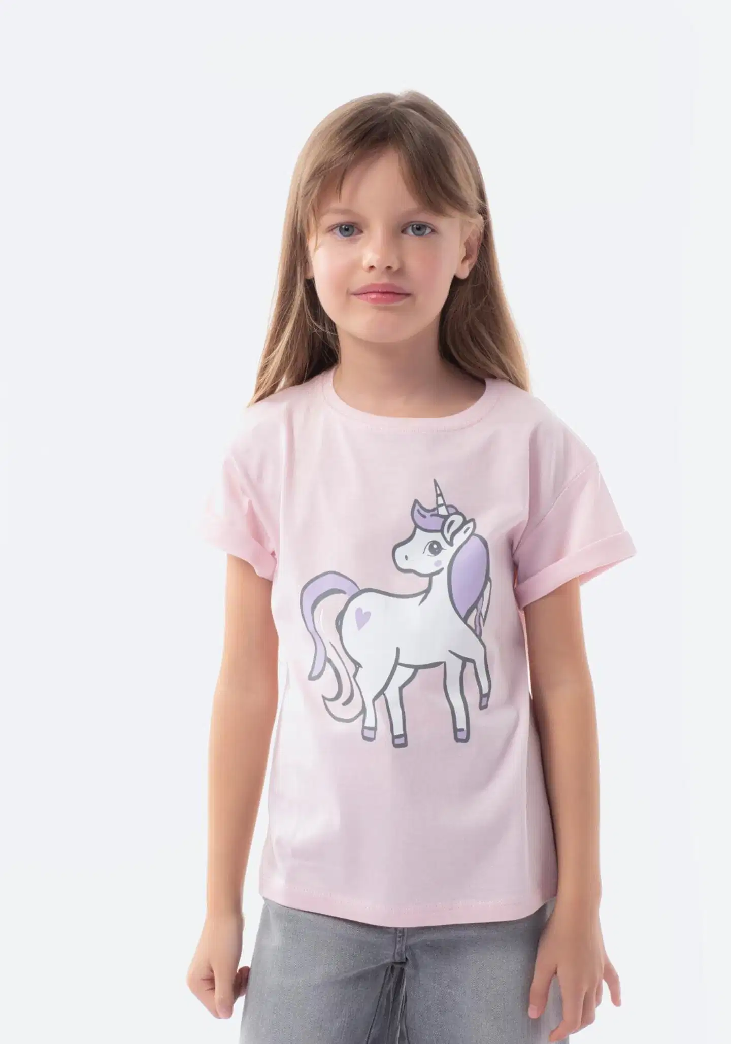 TEX BASIC lasten t-paita yksisarvinen I276629 - pink light - 1