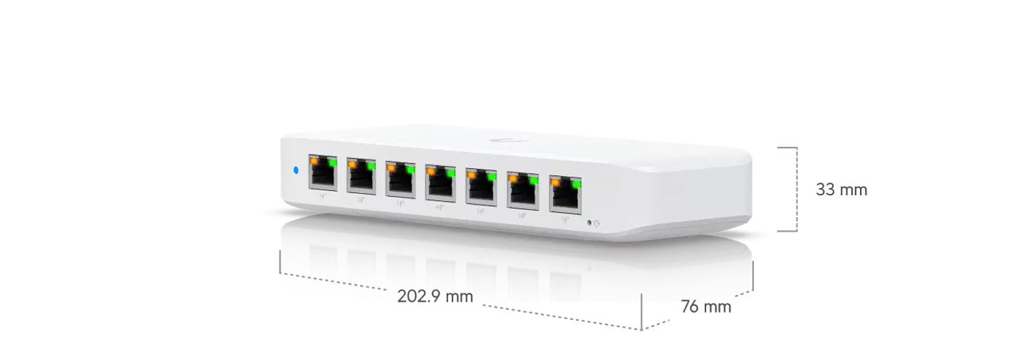 Ubiquiti 8-porttinen GbE PoE+ -kytkin 210W teholla USW-Ultra-210W - 7