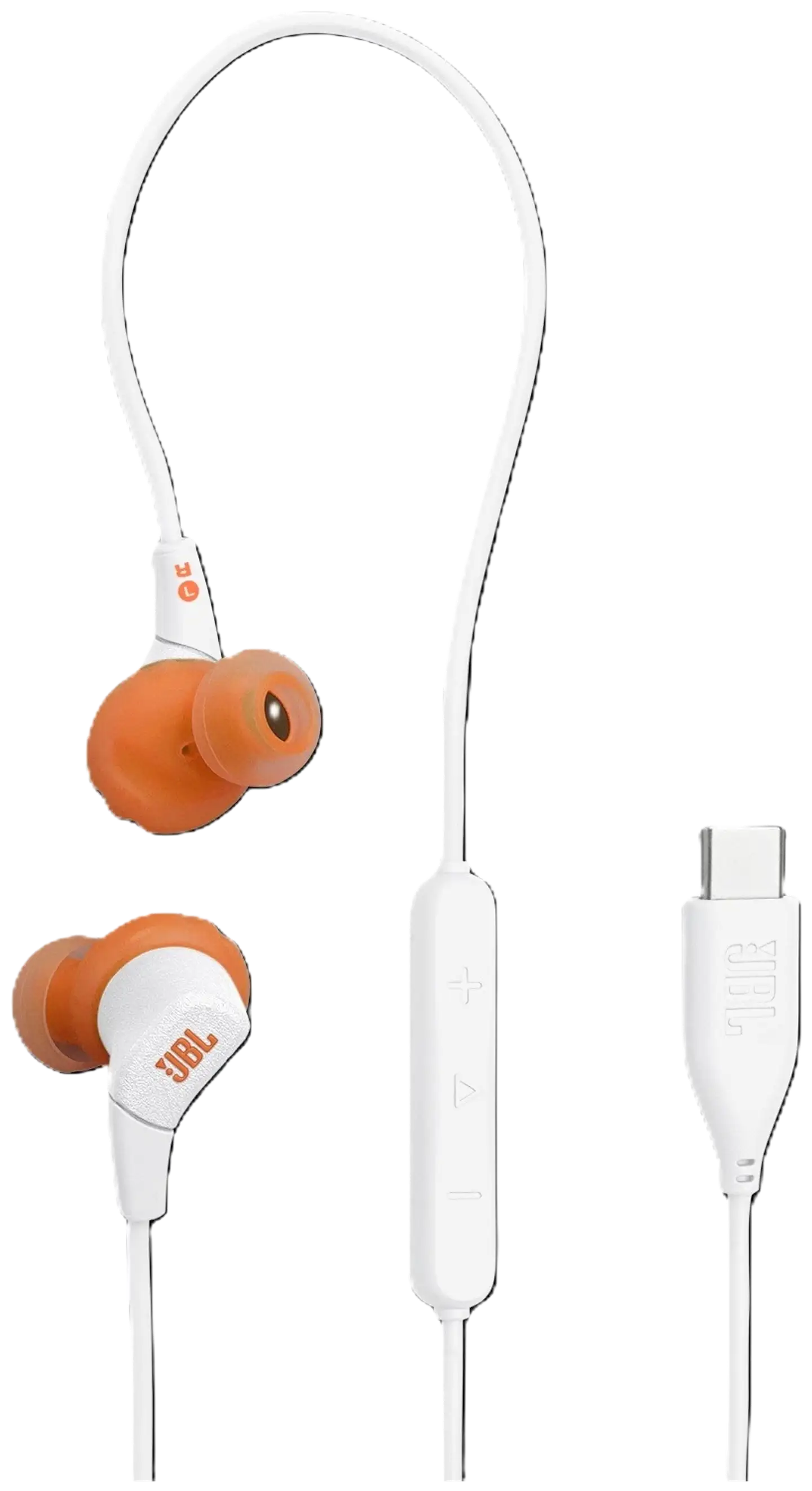 JBL langalliset Sport nappikuulokkeet USB-C liitännällä Endurance Run 3C valkoinen - 1