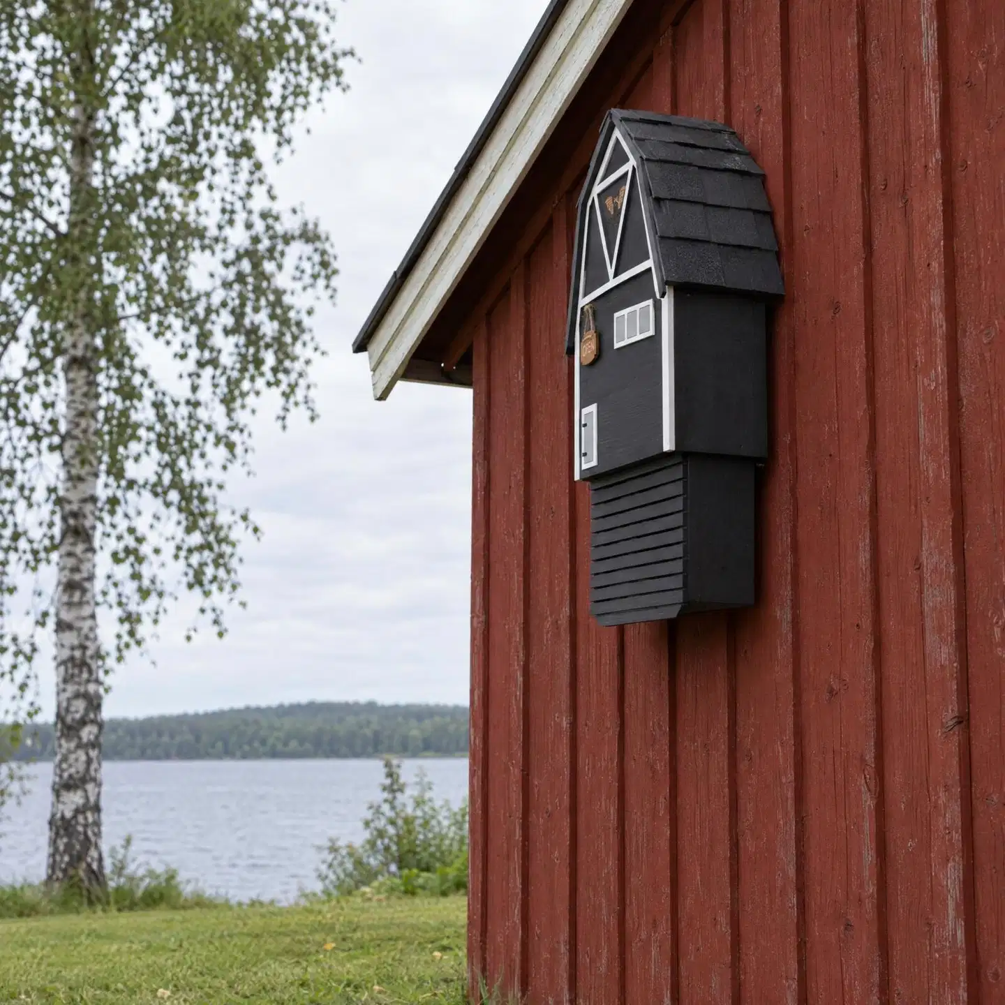 WildYard Big Bat Barn lepakkopönttö, 3 kammiota, setripuu, musta - 2