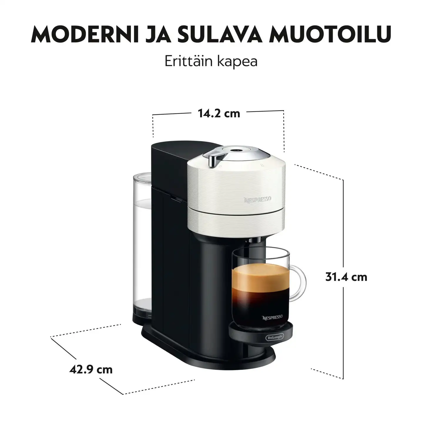 Nespresso Vertuo Next kapselikeitin, valkoinen, De'Longhi - 5