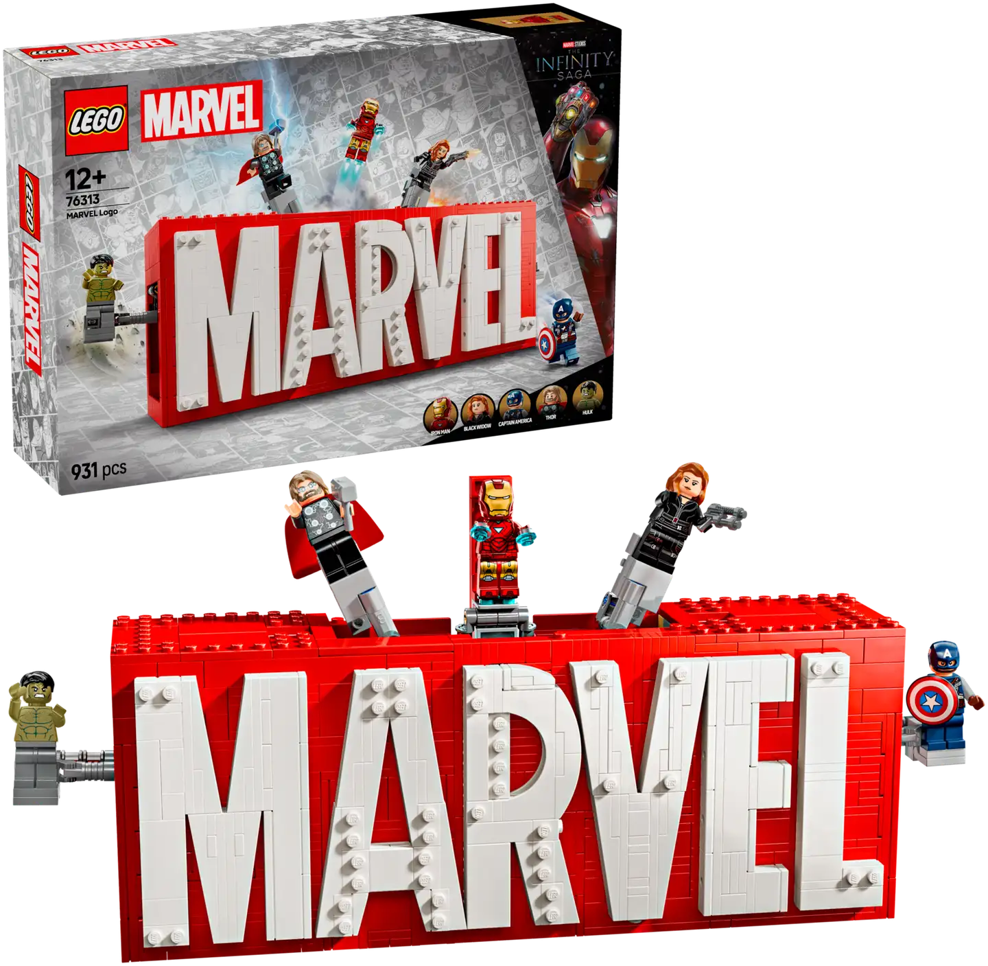 LEGO® Super Heroes Marvel 76313 MARVEL-logo ja minihahmot - 1