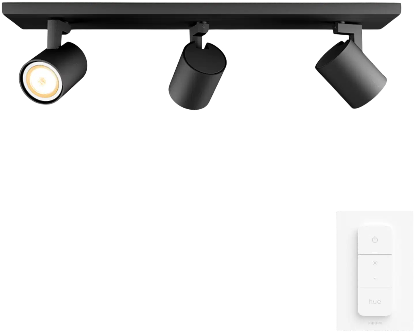 Philips Hue Runner -kohdevalaisin kolmella spotilla 4.2W 2200-6500K 400LM musta - 1