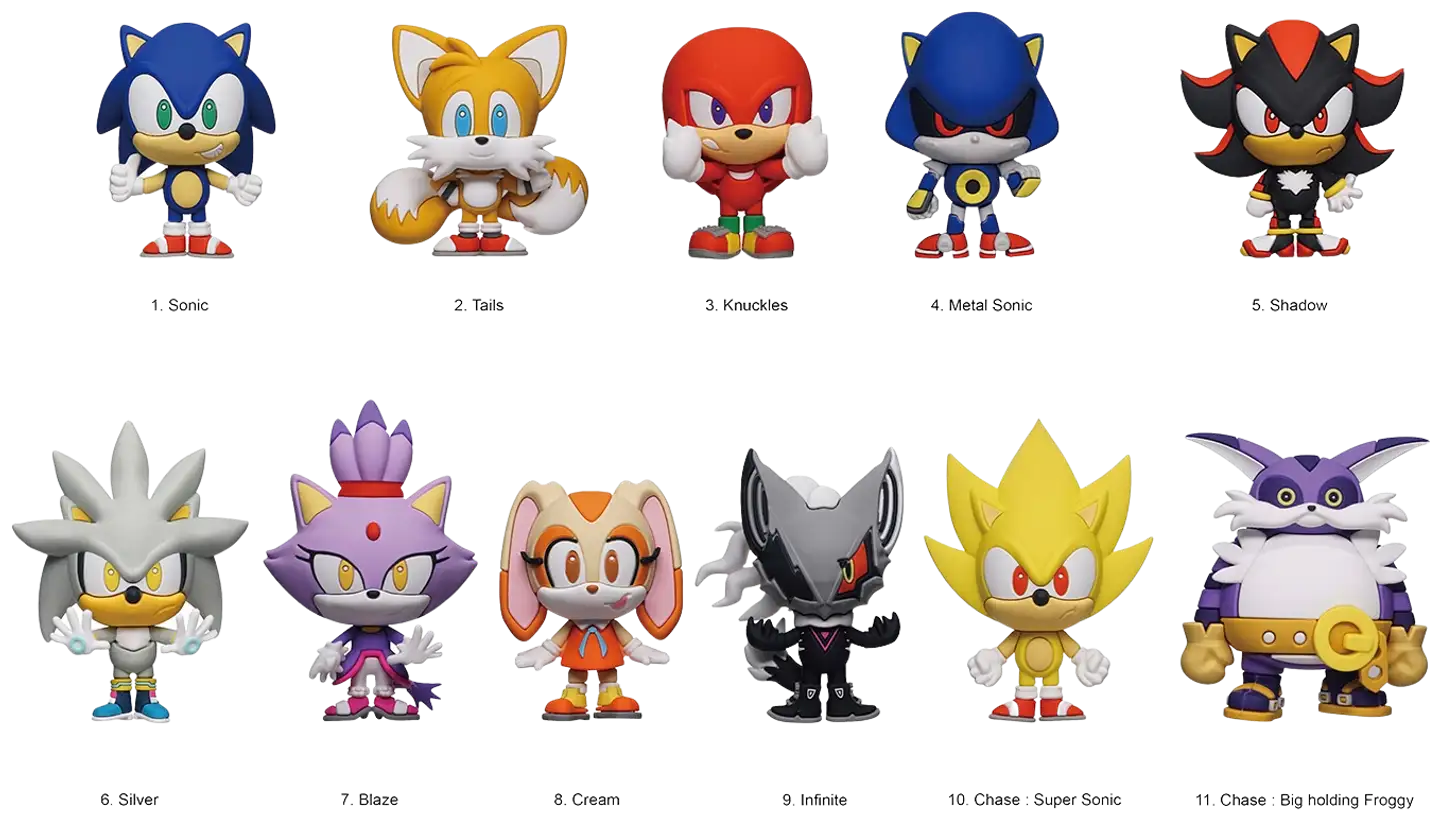 Monogram keräilyhahmo Sonic The Hedgehog 3D Foam Bag Clip S2 - 2