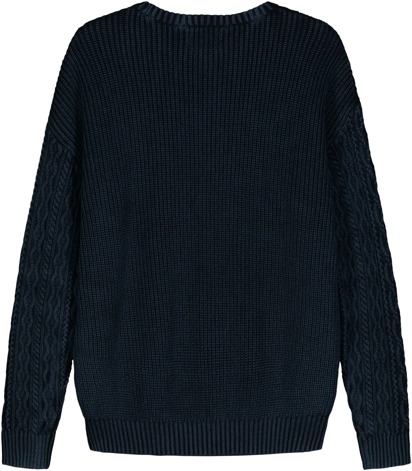 WKLY. miesten neulepusero Run it Back - Indigo blue acid wash - 2