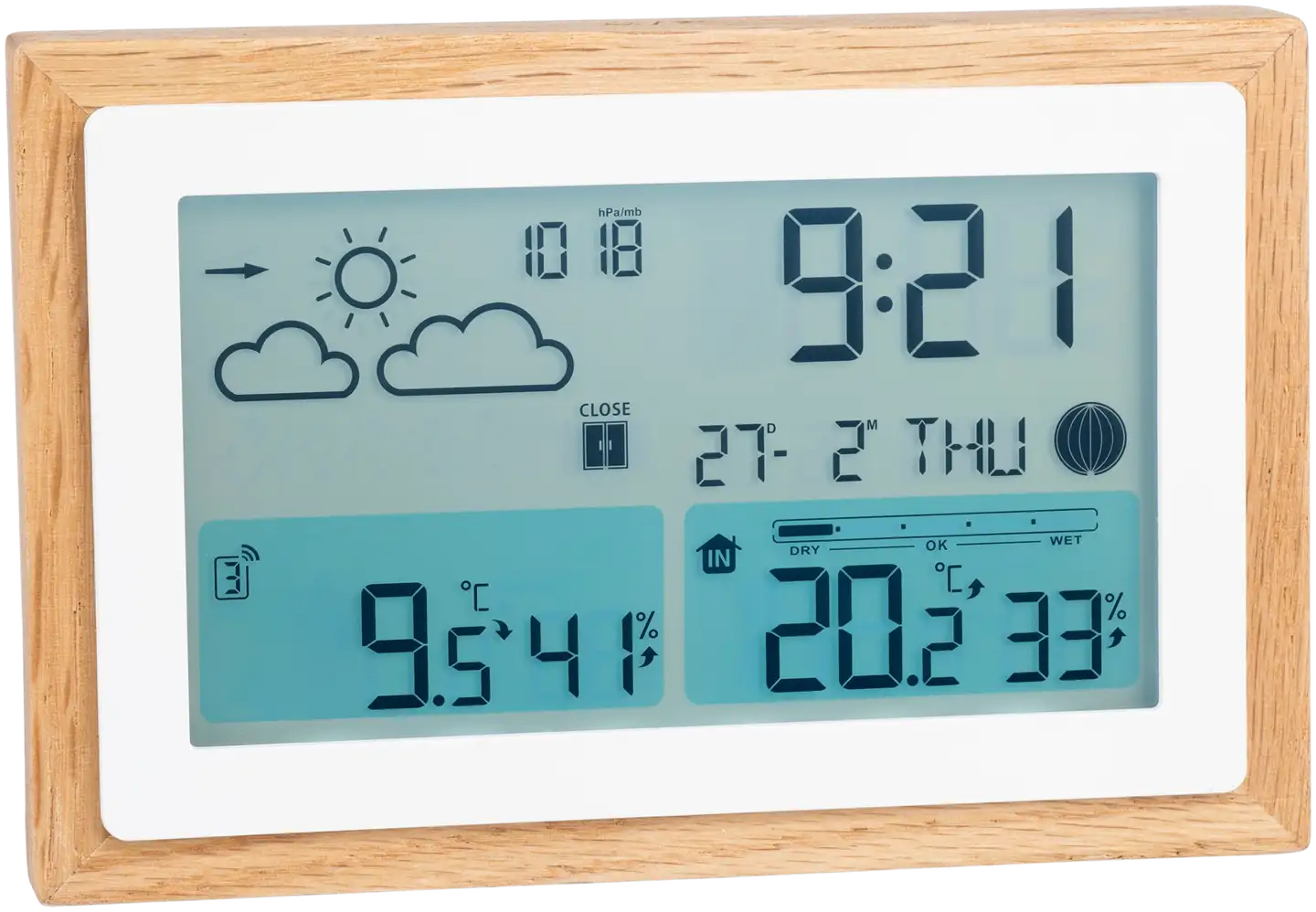 Suomen Lämpömittari langaton sääasema puukehyksellä 7880 - 1