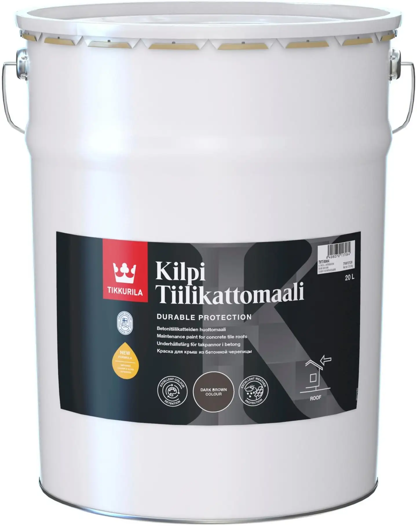 Tikkurila tiilikattomaali Kilpi 20 l ruskea puolihimmeä