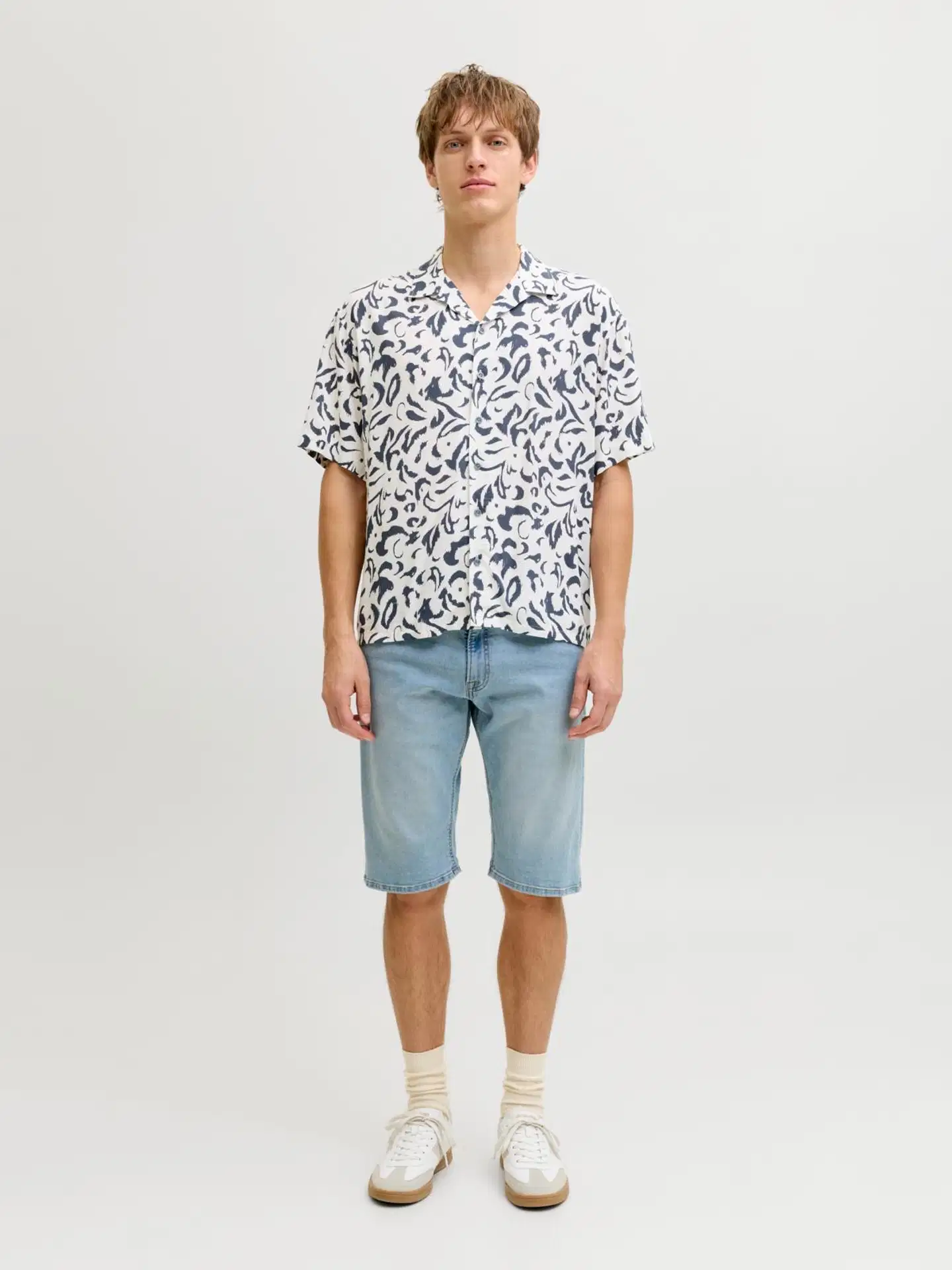 JJ REBEL miesten kauluspaita Jrebblossom - Folkstone Gray - 3