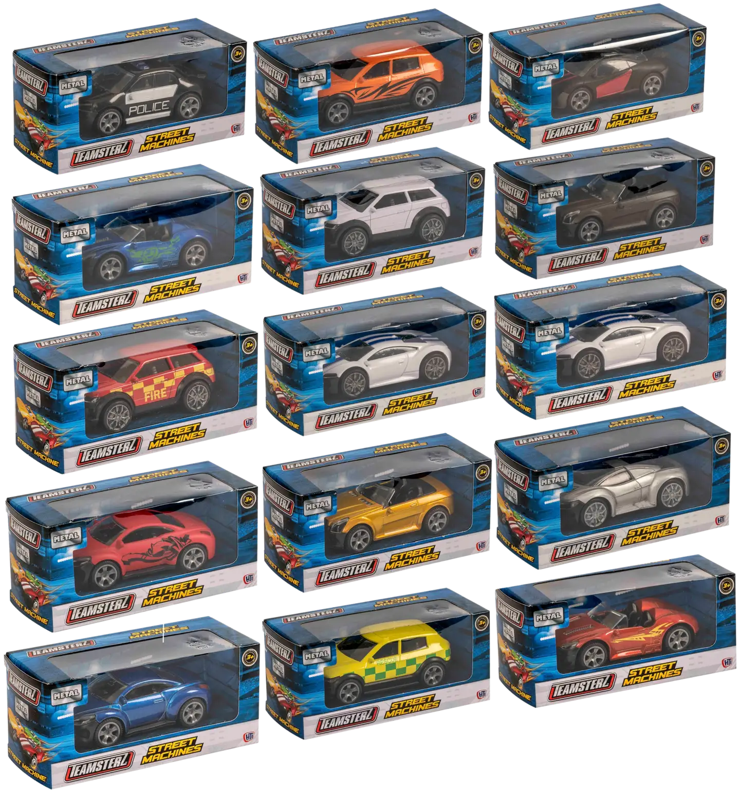 Teamsterz lelu Street Machines die-cast pikkuauto 4" - 1