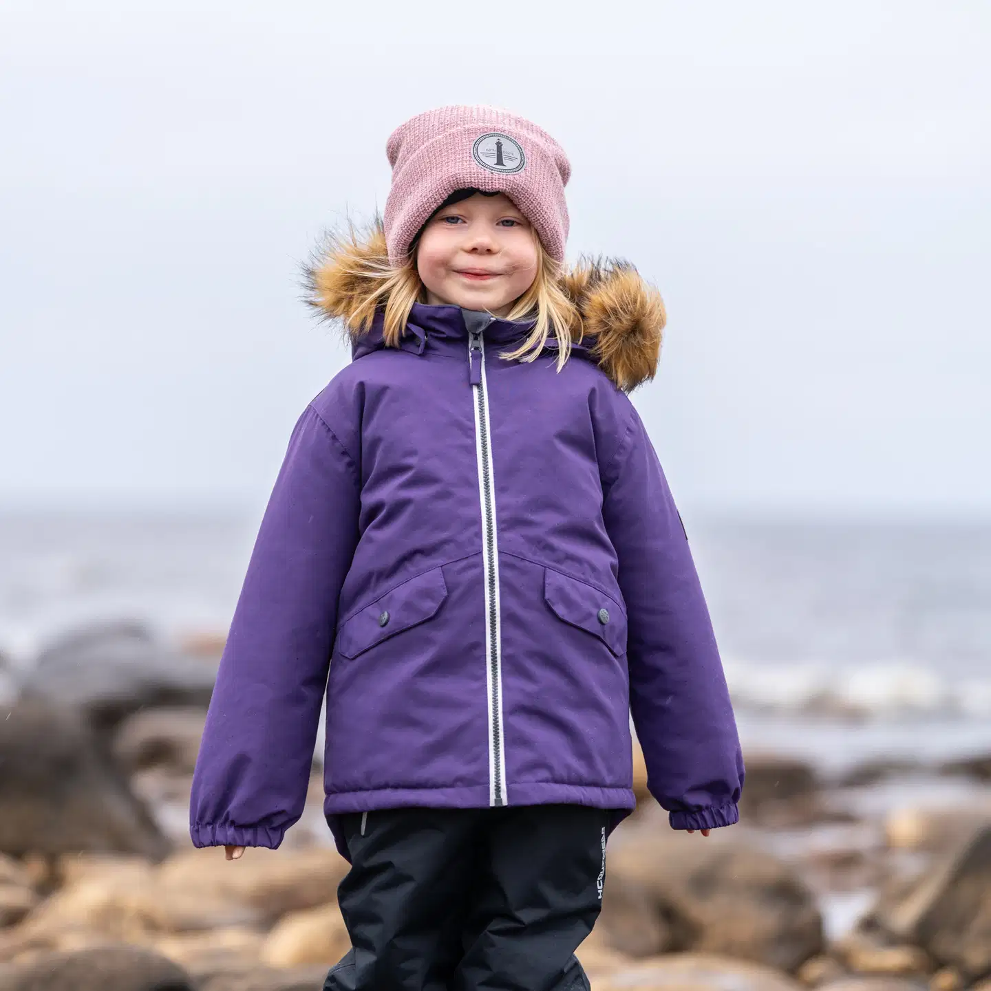 HC Outwear lasten vedenpitävä toppatakki Gast - Dark Lilac - 4