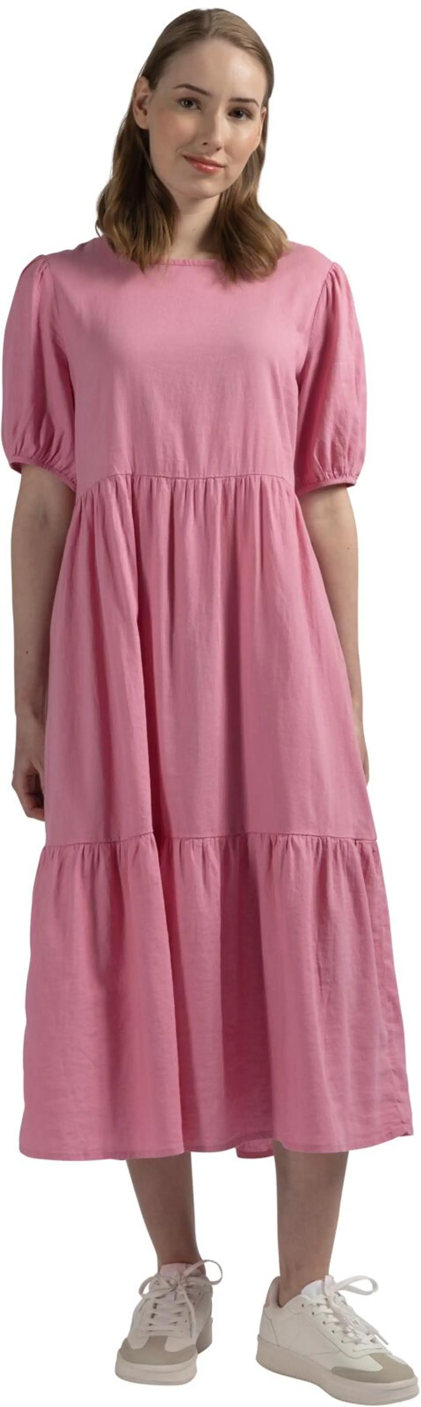 London Fog naisten pellavasekoitemekko 218L261703 - Cashmere rose - 9