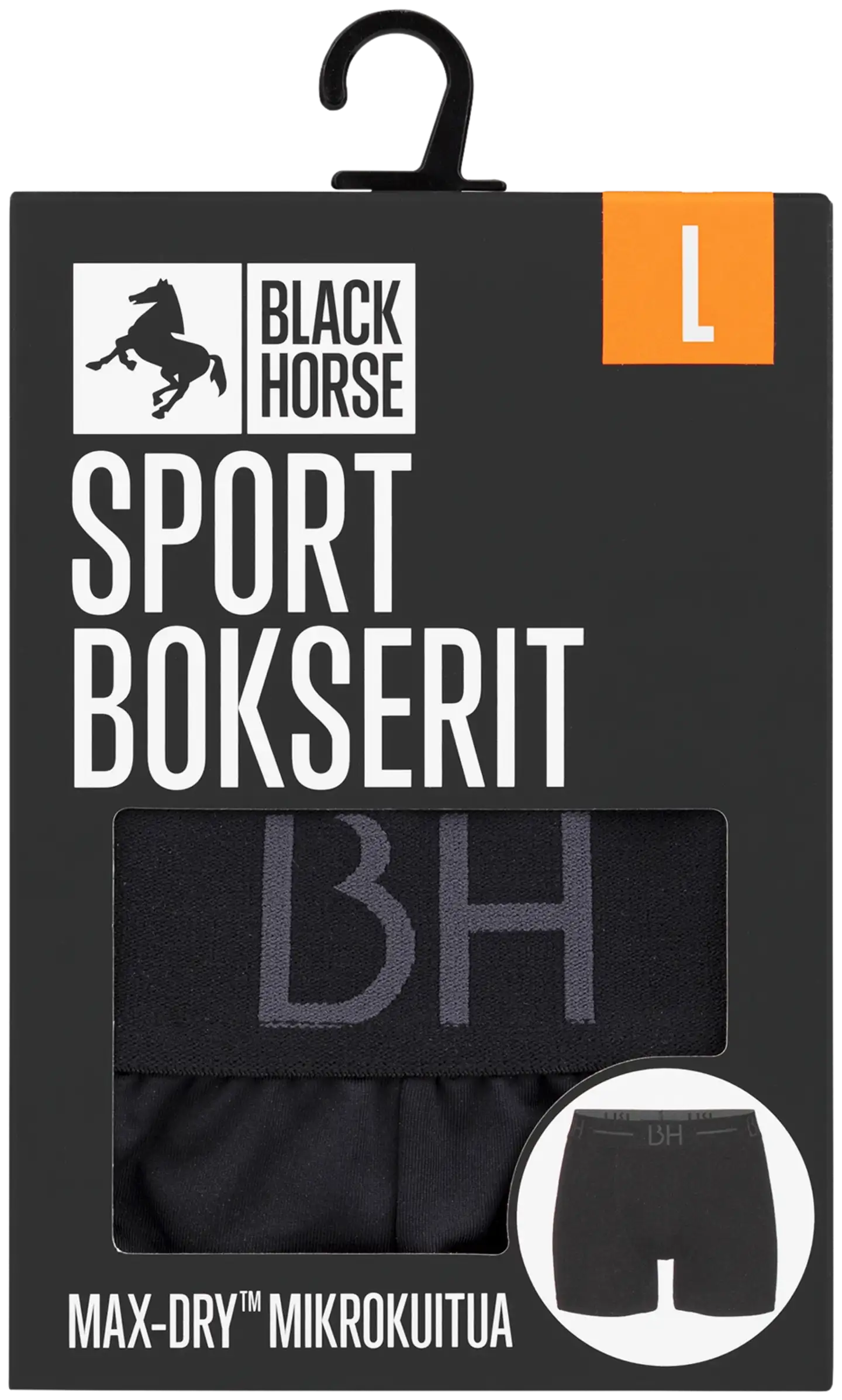 Black Horse miesten sport bokserit I067 - BLACK - 2