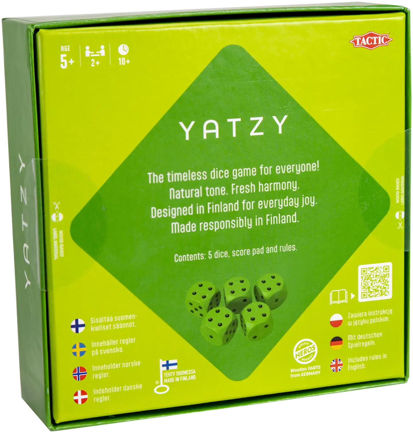 Tactic Noppapeli Yatzy Minimalist vihreä - 4